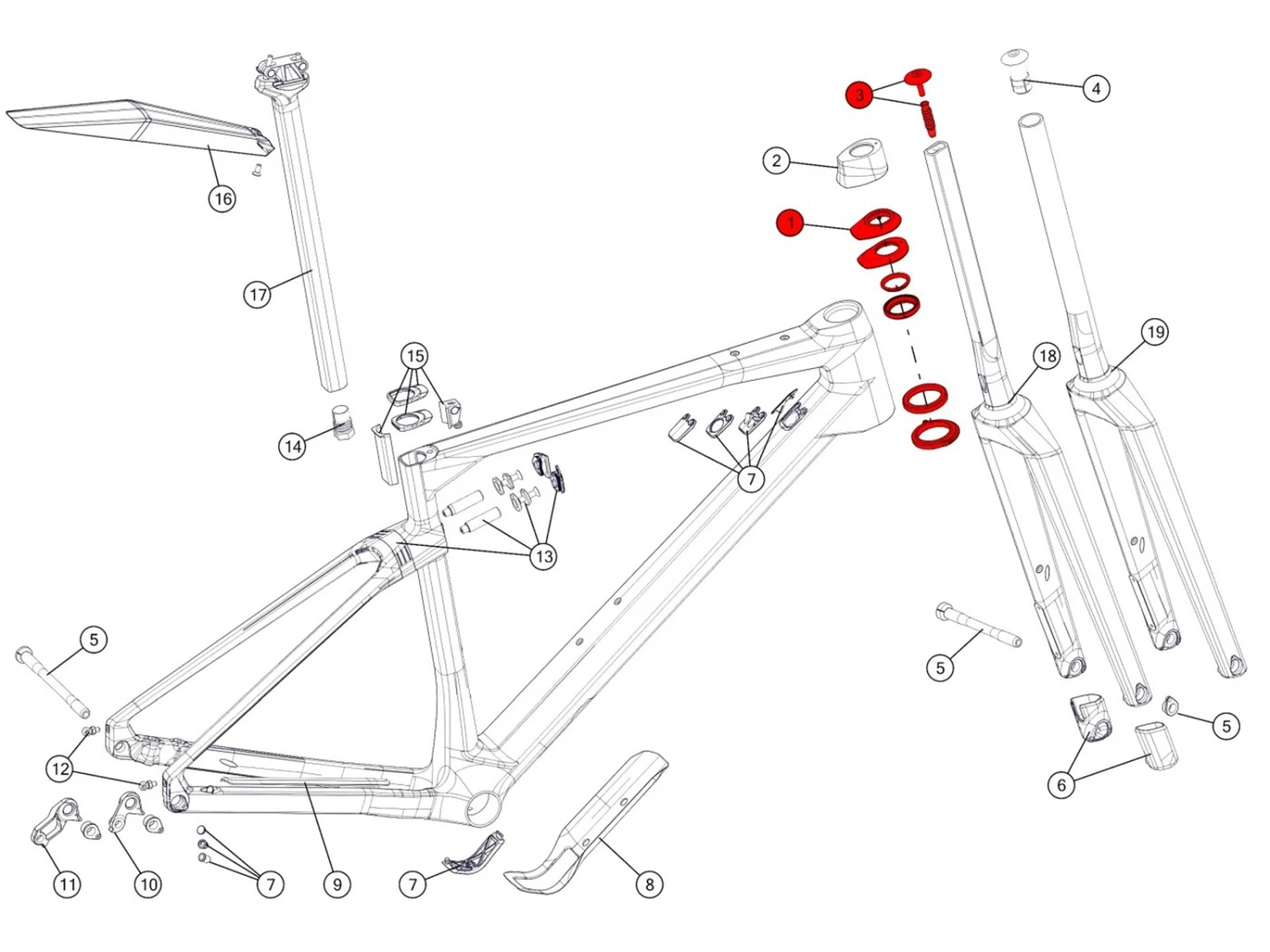 BMC Jeu De Direction URS01 / URS Dès 2020 Headset 302090 3 BMC Jeu De Direction URS01 / URS Dès 2020 Headset 302090