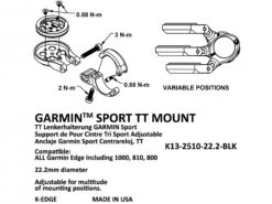 K-EDGE Mount Support GPS Garmin Sport TT 9 K-EDGE Mount Support GPS Garmin Sport TT -Équipement Vélo k edge mount support gps garmin sport tt 3