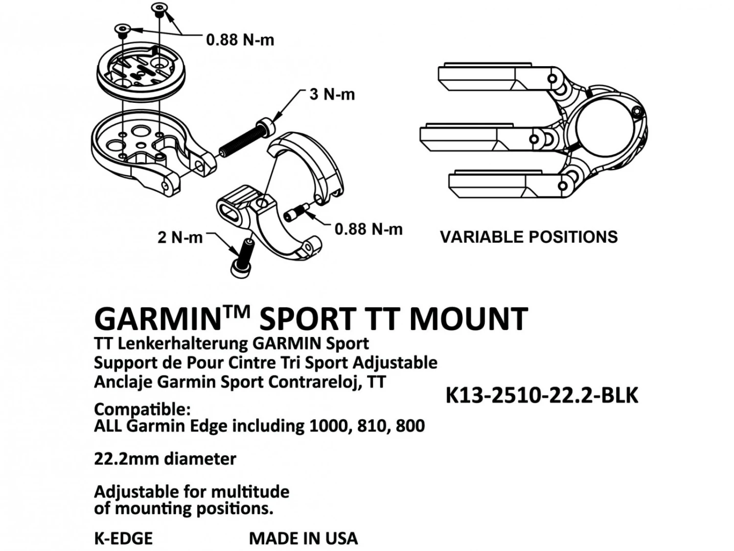 K-EDGE Mount Support GPS Garmin Sport TT 6 K-EDGE Mount Support GPS Garmin Sport TT – Image 4