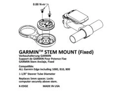 K-EDGE Support Potence Garmin -Équipement Vélo k edge support potence garmin 3