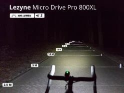 LEZYNE Micro Drive Pro 800XL éclairage Avant -Équipement Vélo lezyne micro drive pro 800xl eclairage avant 3