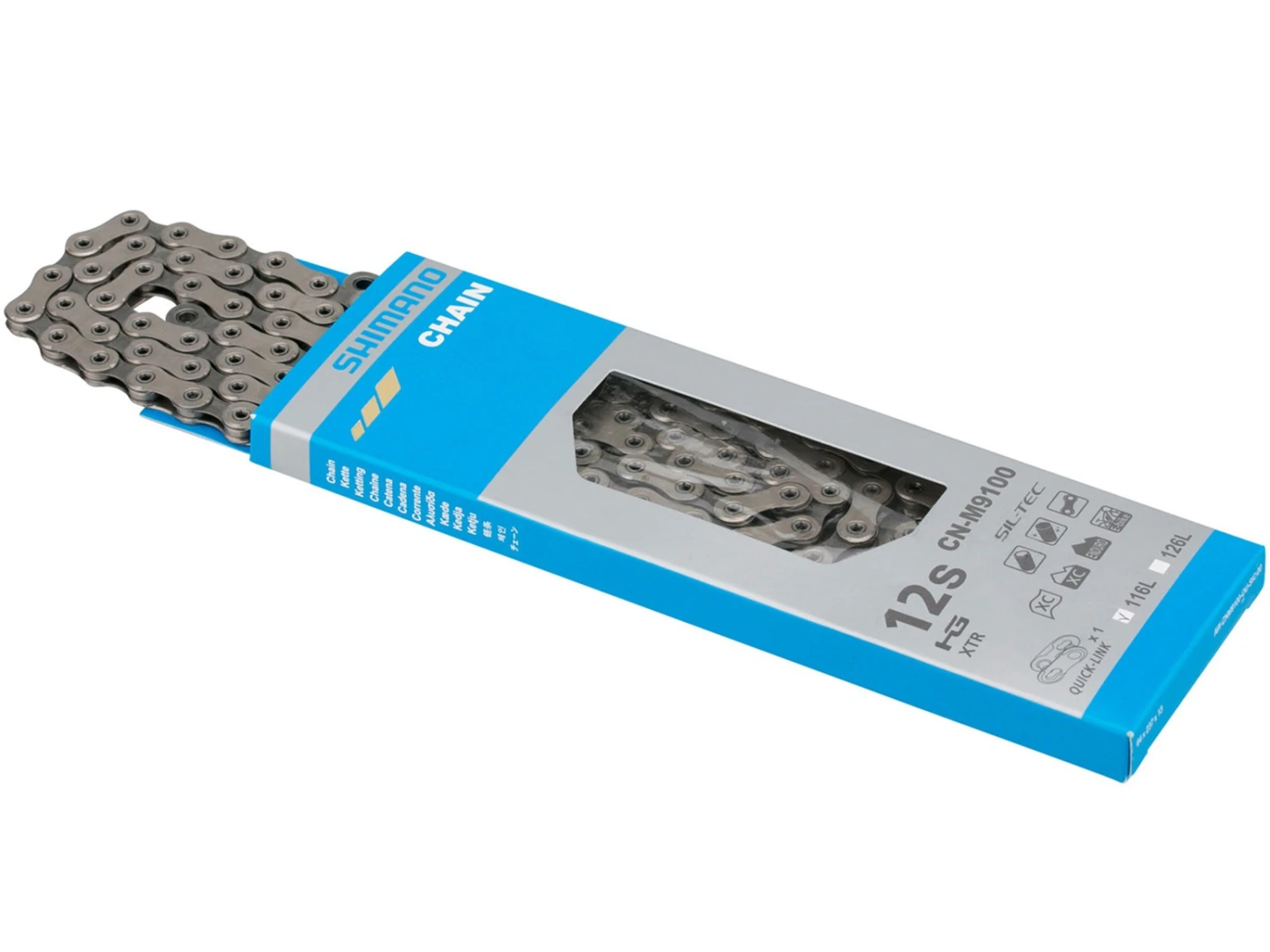 SHIMANO Chaîne Dura-Ace / XTR CN-M9100 12v Quick-Link 116 Maillons 3 SHIMANO Chaîne Dura-Ace / XTR CN-M9100 12v Quick-Link 116 Maillons